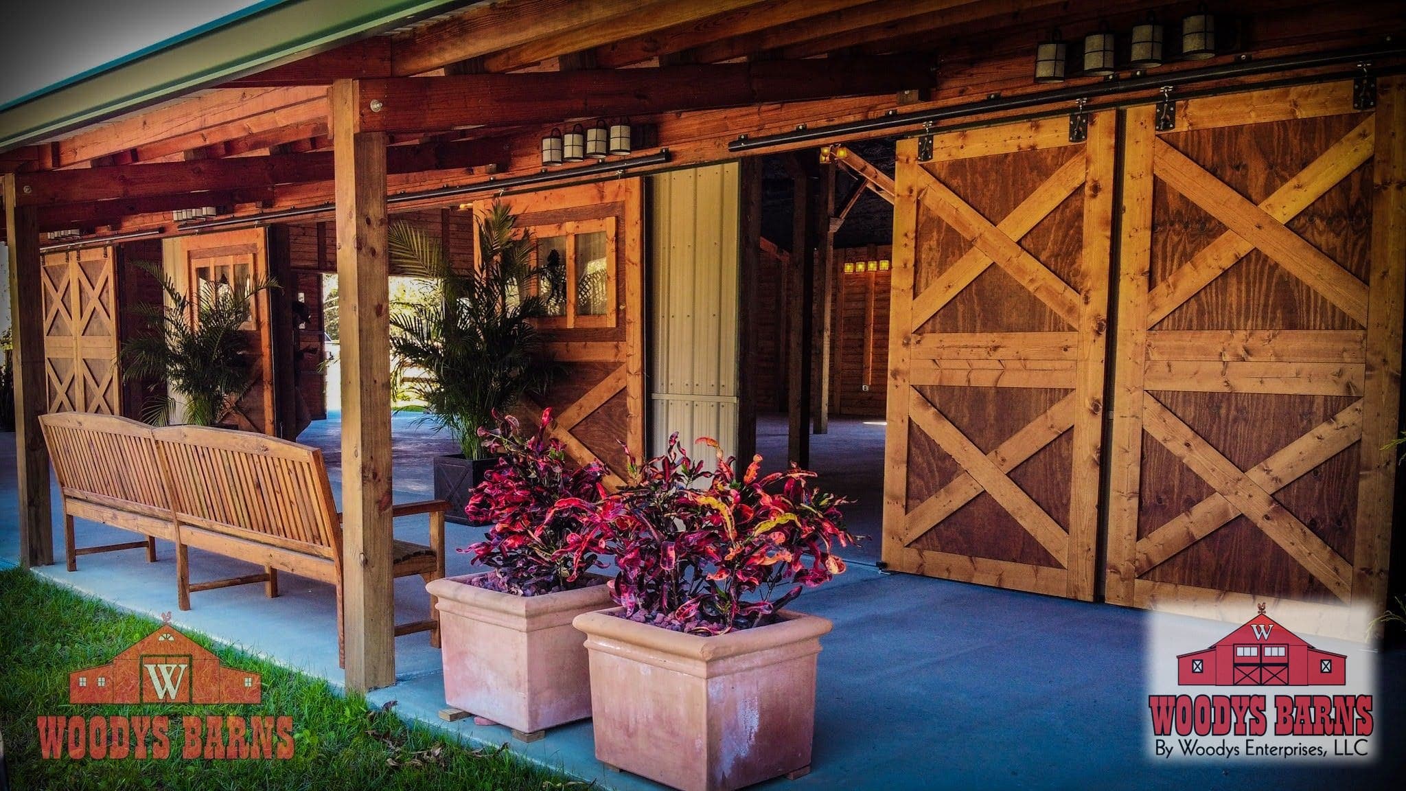 A storage building built by Woodys Barns in Florida